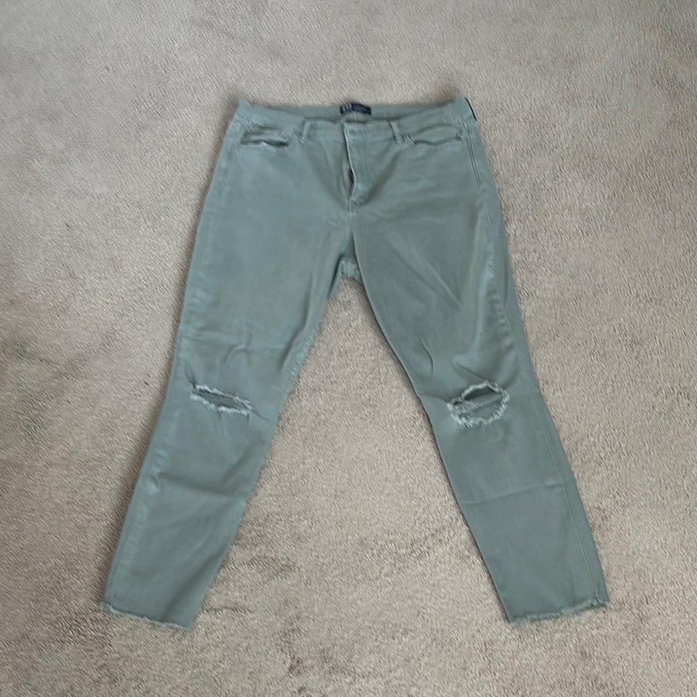 GAP Women's Ankle Cropped Jeans - Green